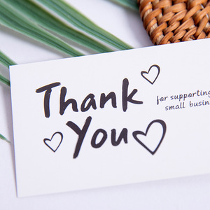 Biglietti di Ringraziamento Personalizzati di Alta Qualità, 350GSM, Stampa Logo in Lamina Dorata su Carta Nera, per Supportare la Mia Piccola Impresa - Product Image 6