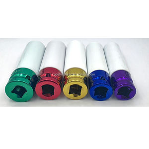 Kit de douilles à bille hexagonales chromées de 1/2 pouce, 15/17/19/21/22, en matériau Cr-Mo, personnalisable OEM, emballé, outil de réparation automobile - Product Image 1