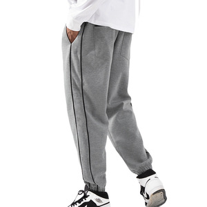 Vêtements de fitness ordinaires Pantalon de jogging vierge en velours côtelé pour hommes, taille élastique, polaire anti-boulochage - Product Image 6