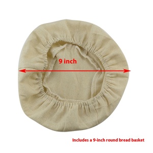 Cestino per il pane in lino di cotone intrecciato da 9 pollici in stile europeo con copertura in <span class=keywords><strong>tessuto</strong></span> per utensili da forno e pasticceria di fermentazione - Product Image 5