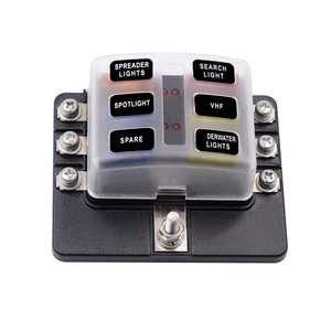 Caja de fusibles Universal <span class=keywords><strong>para</strong></span> <span class=keywords><strong>coche</strong></span>, caja de fusibles con 6 ranuras, ATO, ATC, 12V, marino, 12 vías - Product Image 3