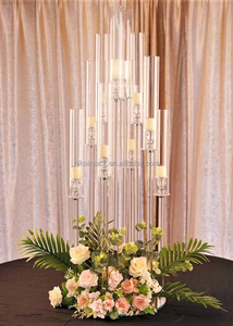 10 cánh tay rõ ràng tinh thể nến rõ ràng Kính nến chủ sở hữu kính <span class=keywords><strong>centerpieces</strong></span> cho bàn đám cưới - Product Image 6