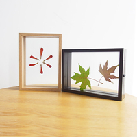 Nordique Simple plante de fleur séchée Double face Table en verre Transparent cadre photo créatif cadre de spécimen