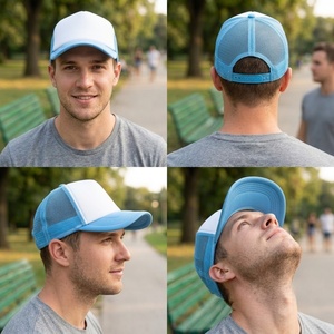 Gorras de camionero personalizadas al por mayor, gorras de béisbol con malla trasera y frente de espuma, gorras deportivas en blanco con logotipo personalizado para hombres y mujeres - Product Image 6