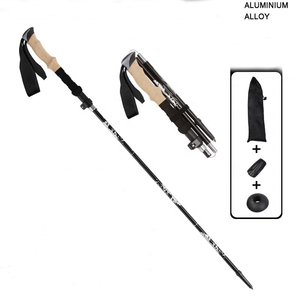 Collapsible Trekking Poles 7075 Aluminium Alloy Cane Adjustable <strong>Walking</strong> <strong>Stick</strong> with Cork Grip - Product Image 5