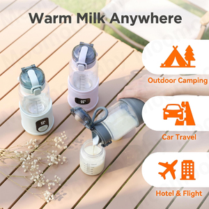 Chauffe-lait portable autonome 2026 pour lait maternel de bébé, chauffe-lait USB de voyage pour bébé, chauffe rapide en 2 minutes pour l'extérieur et en déplacement - Product Image 4