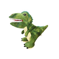 Marionnette à main en peluche de dinosaure jouet cadeaux pour enfants parent-enfant ouverture de la bouche interactive marionnette de dinosaure