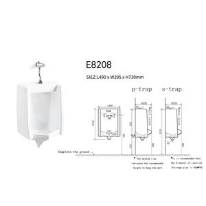 Urinario Masculino de Pared con Sensor y Descarga por Gravedad, Urinario de Cerámica para Hacer <span class=keywords><strong>Pis</strong></span> de Pie - Product Image 6
