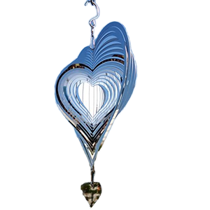 Ahuyentador de Aves de Acero Inoxidable, Dispositivo Giratorio para el Viento con Diseño de Corazón Metálico, Ahuyentador de Aves Brillante para el Jardín - Product Image 2
