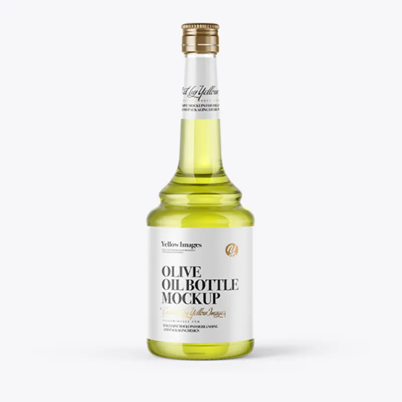 Recycelbare 500 ml runde essbare Glasflasche für Kochen Olivenöl von hoher Qualität leere Flasche für Olivenöl und Essig in verschiedenen Größen