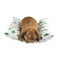 Hot Bunny Flop Bed Loaf Lounger Bed and Pillow Bed Cuddle Coussin pour lapins Livré avec une poche pour bac à glace pour le refroidissement d'été