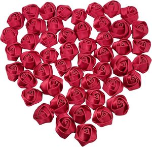 Fleurs en tissu 4D faites à la main Atin Ribbon Rose pour la décoration de <span class=keywords><strong>mariage</strong></span> <span class=keywords><strong>DIY</strong></span>, l'emballage cadeau, les bandeaux, les épingles à cheveux, les nœuds, les travaux manuels et les appliques de couture - Product Image 1