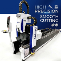 Nouvelle machine industrielle de découpe laser CNC automatique pour tubes en fibre optique, pour la découpe de tôles et tubes en acier inoxydable avec contrôle Cypcut