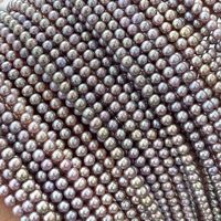 Perles d'eau douce naturelles Zhuji, rondes, 3-5 mm, colorées, pour nail art, semi-finies, vente en gros