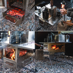 <span class=keywords><strong>Estufa</strong></span> <span class=keywords><strong>de</strong></span> <span class=keywords><strong>leña</strong></span> multifunción todo en uno para acampar <span class=keywords><strong>con</strong></span> horno <span class=keywords><strong>de</strong></span> <span class=keywords><strong>leña</strong></span> para quemar pellets - Product Image 4