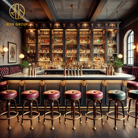 Cuir chinois incurvé demi-cercle hôtel moderne bois rond Commercial Restaurant meubles canapé stand siège Table chaise ensemble