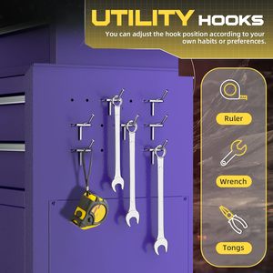 Coffre à outils roulant Omelaza à 8 tiroirs avec serrure à clé, chariot amovible à roulettes, grande capacité, organisateur d'outils pour mécanicien, <span class=keywords><strong>garage</strong></span> - Product Image 6