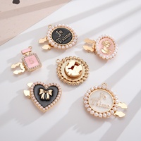 Boutons décoratifs pour vêtements féminins, boutons de manchette, style chic, perles, lettres, boutons de col de chemise, accessoires vestimentaires