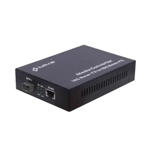 High Speed 10G Base TX 10G Base FX 1 10G SFP 1 10G RJ45 Copper Port Fiber Optical Media Converter