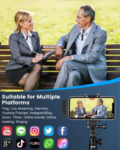 Không dây Lavalier <span class=keywords><strong>Microphone</strong></span> cho <span class=keywords><strong>iPhone</strong></span> iPad 2 gói <span class=keywords><strong>microphone</strong></span> cho <span class=keywords><strong>iPhone</strong></span> với sạc trường hợp thông minh tiếng ồn cancell ve áo Mic - Product Image 6