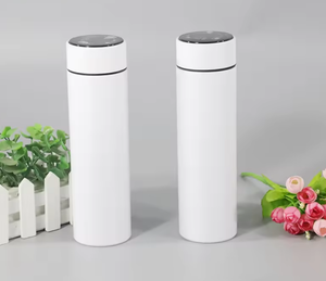 Classic Sublimation <b>Water</b> Blanks 350Ml /500Ml White <b>Thermos</b> <b>Bottle</b> Lid With Led Temperature Display - Product Image 1