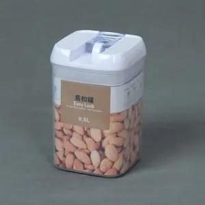0.8л пластиковая банка для конфет контейнер для еды большие пластиковые банки для конфет с крышками/банки для Мейсона с пластиковой крышкой