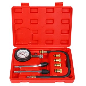 Outil de Test de pression de cylindre de moto automobile Kit de testeur de <span class=keywords><strong>Compression</strong></span> avec adaptateurs Test moteur à essence à gaz - Product Image 1