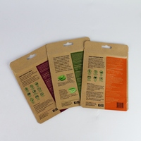 Sac en papier kraft recyclé avec fermeture éclair Fenêtre transparente Produits divers Sac en papier kraft design spacieux