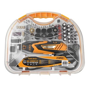 Toolmak <b>Mini</b> <b>Grinder</b> Rotary Tool 210 Piece Accessory Kit For Precision Work - Product Image 2