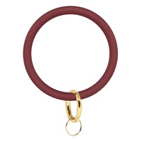 Gelang Kunci Silikon Mengambang 75mm dengan Pola Hewan Kucing, Buah & Kartun