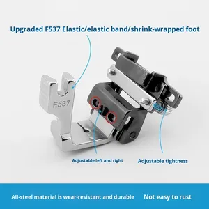 Pied presseur élastique réglable industriel, robuste, entièrement en acier, largeur 0-50 mm pour la couture de sangles et de bandes sur les machines Juki/<span class=keywords><strong>Brother</strong></span> - Product Image 6