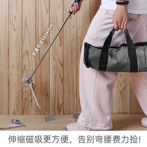 Bâtonnet magnétique de récupération 50 lb, extensible, en acier inoxydable, avec poignée à pousser, aimant permanent, outil de réparation automobile et d'entretien - Product Image 2