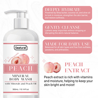 Perzik Body Wash Natuurlijke Fruitgeur Hydraterende Verlichtende Douchegel Dagelijkse Lichaamsverzorging voor Alle Huidtypen