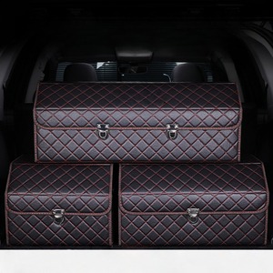 High Quality Leather Multipurpose Portable Waterproof Heavy Duty Collapsible Cargo Storage Bag Container Car <b>Trunk</b> Organizer - Product Image 6