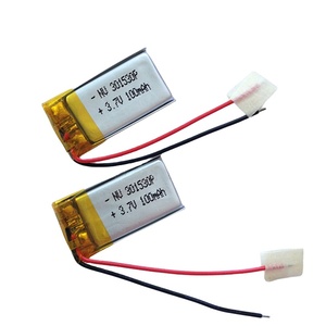 사용자 정의 고품질 충전식 <span class=keywords><strong>lipo</strong></span> 배터리 301530 <span class=keywords><strong>3.7V</strong></span> 100mah 폴리머 리튬 배터리 - Product Image 1