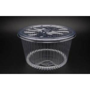 Contenedor de PET transparente para pasteles, 127H, capacidad de 250 mm de diámetro, para pasteles redondos de 250 mm - Cajas de PET con bisagras al por mayor - Product Image 4