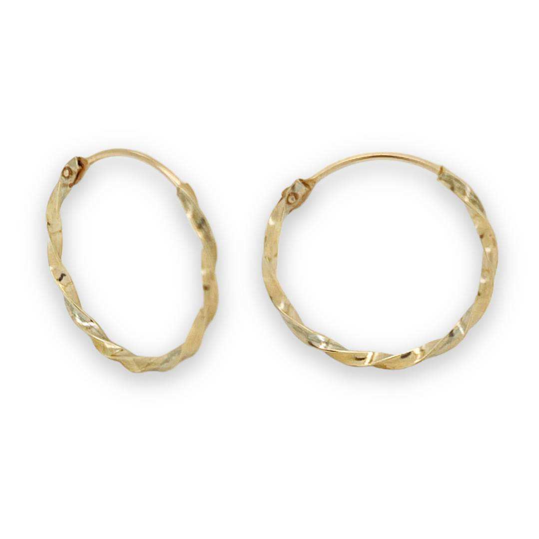 ต่างหูห่วงทรงสามเหลี่ยมบิดเกลียว ขนาด 1.25x16 มม.