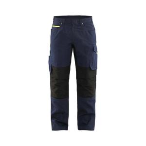 BLAKLADER - 149513308633C154 Pantalon de service avec stretch Bleu marine foncé/jaune-PANTALON DE TRAVAIL EAN 7330509893326 - Product Image 1