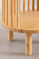 Table de chevet ronde en bambou nordique pour le salon Table de chevet en bois pour le salon