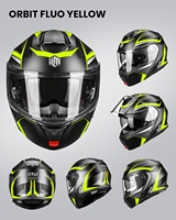 Casque de moto modulaire pour homme et femme homologué ILM ECE 22.06, double visière, casque intégral modèle FF957