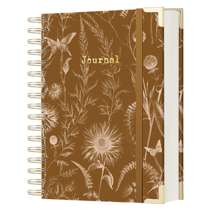 Diario Personalizado de Alta Gama con Encuadernación Espiral, Papel A6, Impresión UV, Cubierta Floral Botánica, Adornos Dorados, Regalo, <span class=keywords><strong>Libro</strong></span> de Recuerdos - Product Image 3