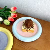 Assiette en porcelaine nordique moderne avec motif lapin, écologique, pour cuisine et salle à manger
