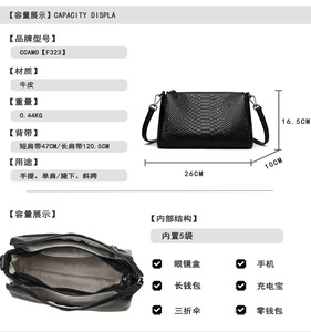 New High Quality Women Messenger Bags for Women Genuine Leather Handbags Crossbody Bags Ladies Shoulder Bags <b>Tote</b> Top-handle - Product Image 2