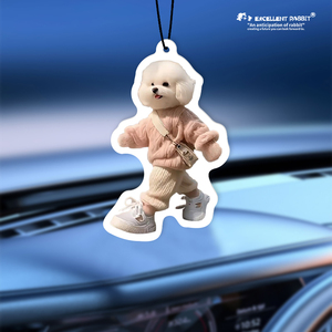 <span class=keywords><strong>Désodorisant</strong></span> de <span class=keywords><strong>voiture</strong></span> suspendu, carte parfumée, motif chien mignon, parfum végétal, 18% d'huiles essentielles, élimination longue durée des odeurs, OEM ODM - Product Image 4