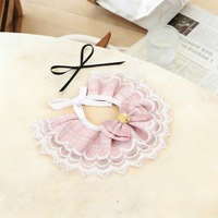 En gros Bandana-bavoir pour animaux de compagnie en dentelle avec nœud mignon, style princesse, pour petits chiens, chatons et chiots, accessoires de cou pour animaux de compagnie pour usage quotidien toutes saisons