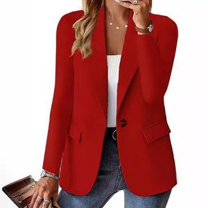 Nouvelle veste décontractée pour femme, collection été-automne, tendance, élégante, couleur unie, coupe ajustée, idéale pour le bureau et les trajets quotidiens - Product Image 4