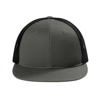Casquette Trucker structurée à 6 panneaux, visière plate, personnalisable avec broderie, dos en maille réglable, fermeture Snapback, prix usine
