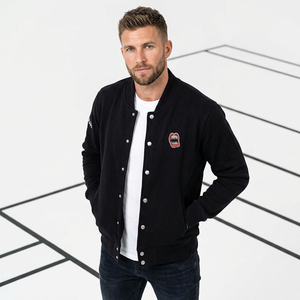 Blouson Bomber Unisexe Noir Camouflage Style Formel Coupe Ample Fermeture Éclair Avant Revêtement Imperméable - Product Image 1