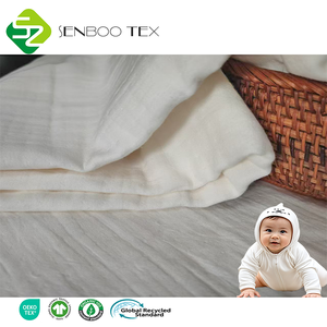 100% <strong>Organic</strong> <strong>Cotton</strong> Four-Layer <strong>Gauze</strong> Woven Fabric 244gsm Medium Weight and Softness for Baby Clothes and Bags for Boys and Girls - Product Image 2