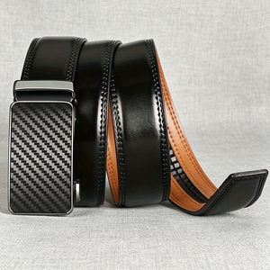 Hebilla de Cinturón de Aleación con Bloqueo Automático, Hebilla Deslizante de Trinquete Negra Mate, Estilo Formal de 35 mm para Hombre - Product Image 4